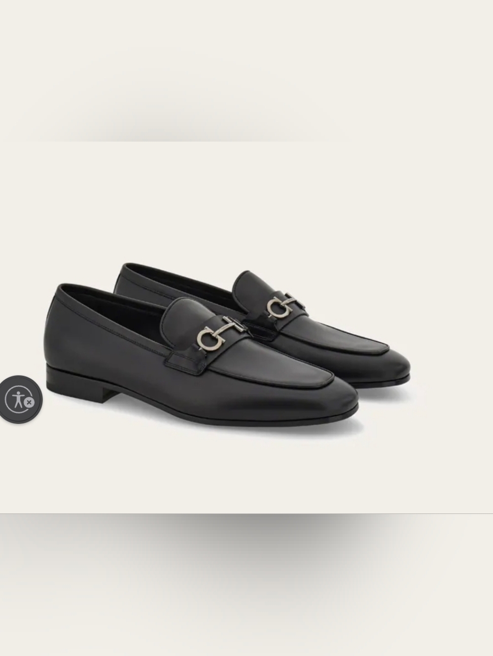 Salvatore Ferragamo Black Leather  Loafers Size 9